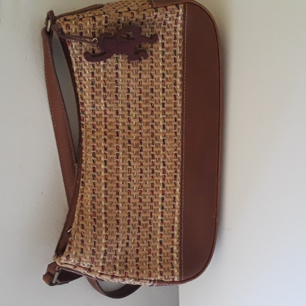Liz Claiborne Straw Monkey Bag RARE